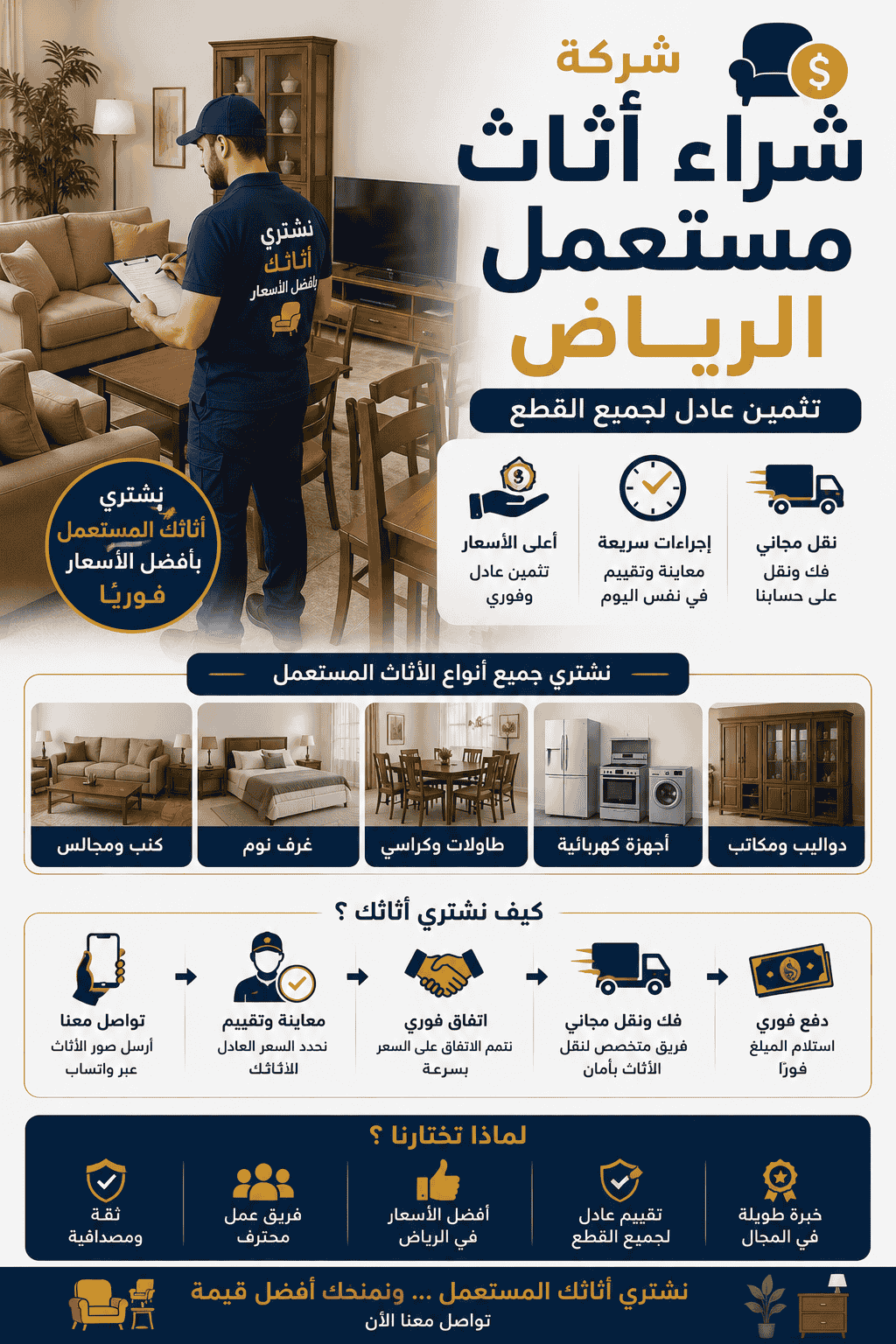 شراء الاثاث المستعمل بالرياض نشتري العفش القديم باعلى سعر بالسوق
